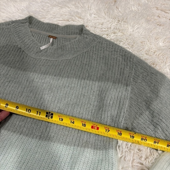 FREE PEOPLE AUTUMN SKY colorblock wool blend PULLOVER woman’s size XS - Picture 5 of 9